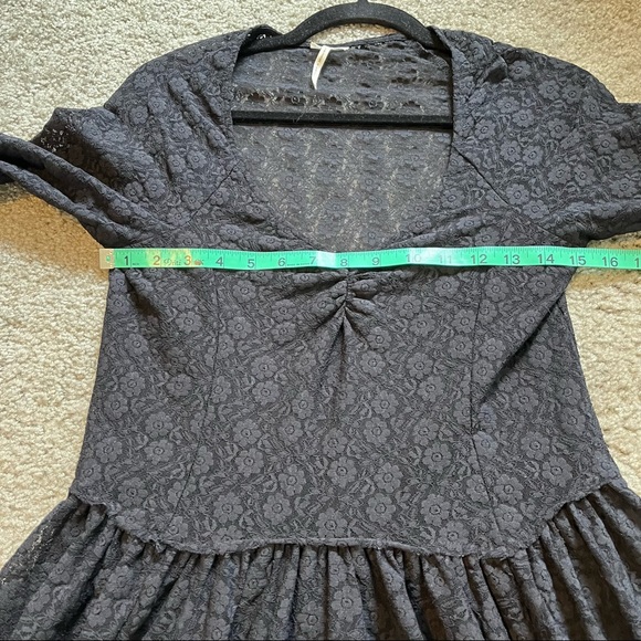 Intimately free people look both ways lace sheer mini dress large - Picture 8 of 9